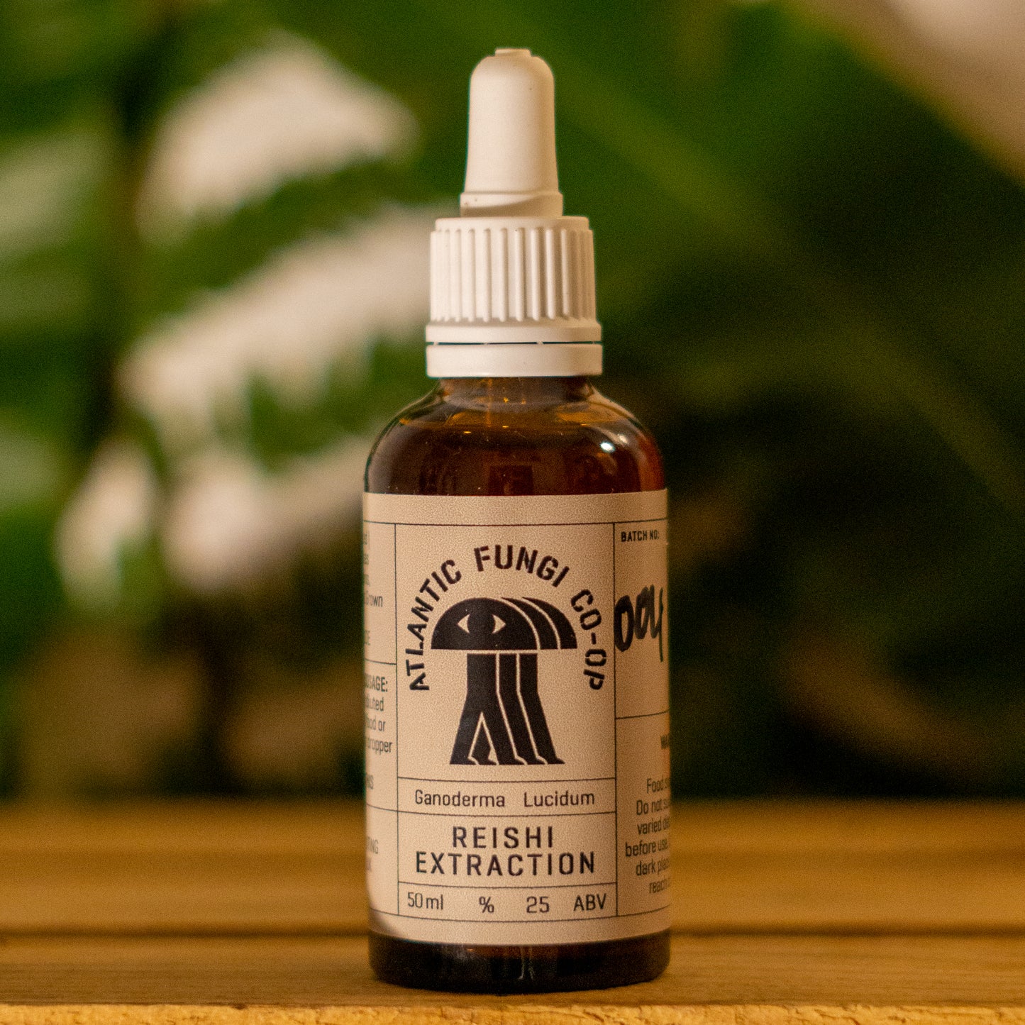 "Reishi Triple Extract 50ml bottle - Stress relief and calming mushroom supplement"